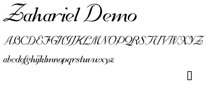 Zahariel Demo font